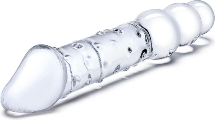 Produktbild Gläs Double Ended Glass Dildo with Anal Beads