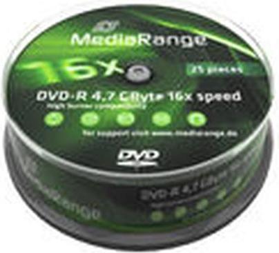 Actual product image MediaRange MR403, DVD-R, 16x, Cake25 (25x)