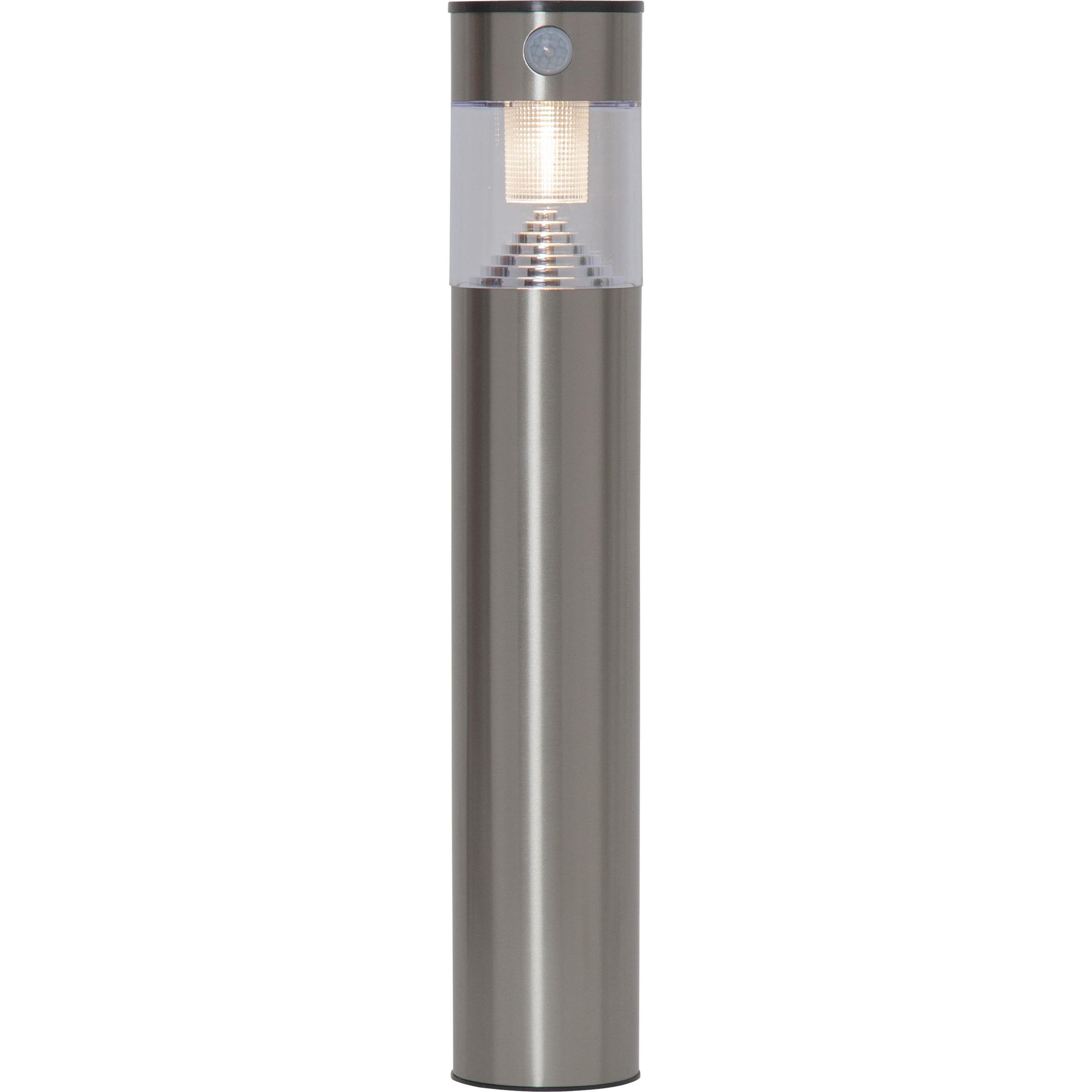 Star Trading, Gartenbeleuchtung, Sockelleuchte Solar Marbella, Silber (80 lm, IP44)