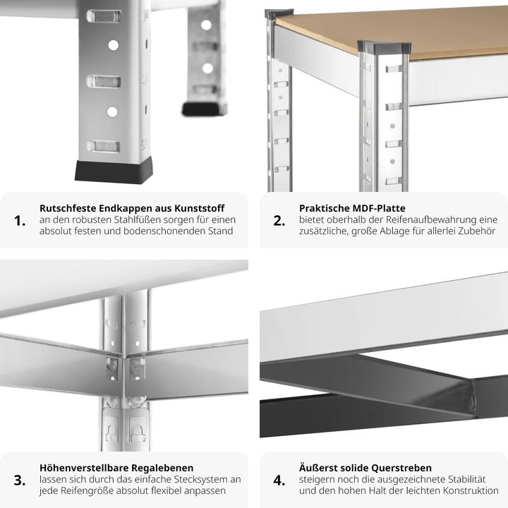 Produktbild tectake Reifenregal