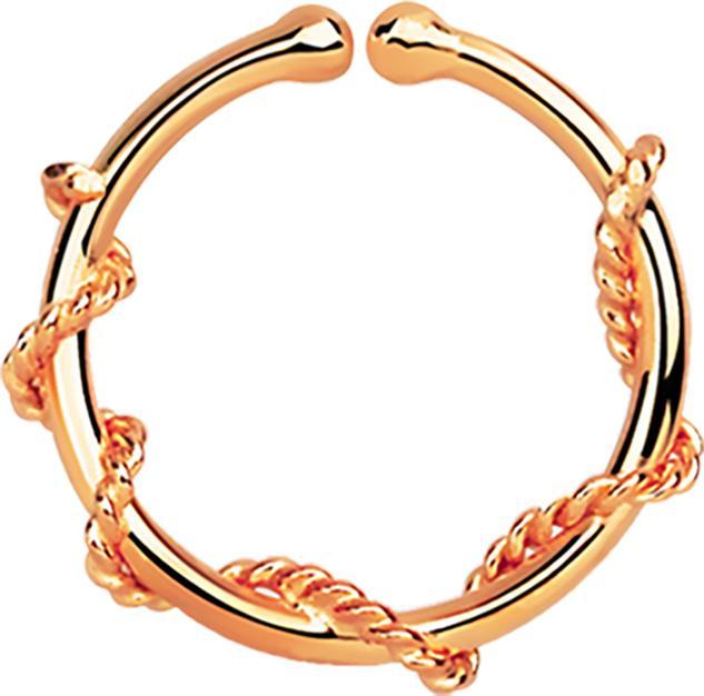 Immagine prodotto Star Piercing Fake Septum mit Seilwindung langgezogen rosegold (Argento 925, senza ottone)
