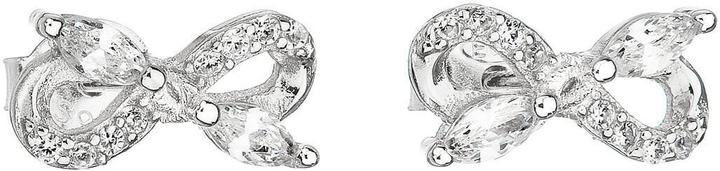 Produktbild Evolution Group Silver earrings with zircon white bow 11064.1