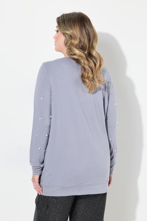 Produktbild Miamoda Sweatshirt, Zierperlen, Langarm (44)