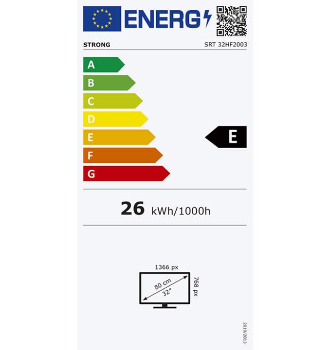 Energy Label Strong SRT 32HF2003 (32", LED, HD ready)