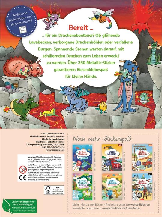 Actual product image First Sticker Metallic - Dragons