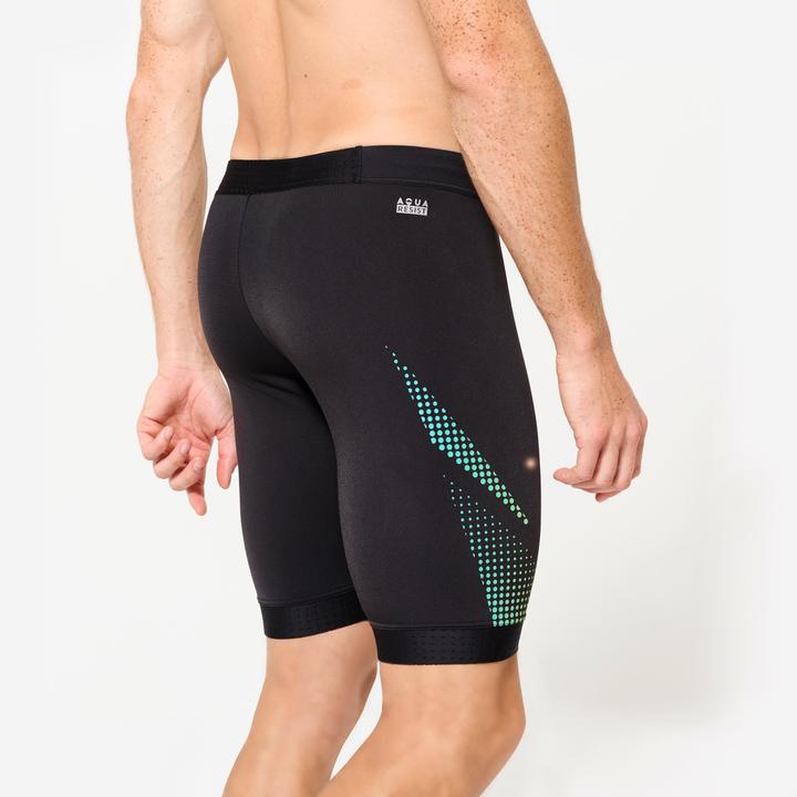Image du produit Nabaiji Maillot de bain jammer natation Homme - 500 Fiti noir jaune (42)