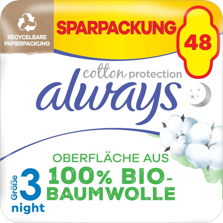 Actual product image Always Cotton Protection (48 x, Sanitary pads)