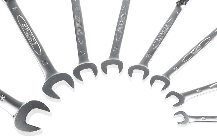 Produktbild Bahco Satz metrische Knarren-Ring-Maulschlüssel - 8-teilig/Kunststoffhalter (19 mm)