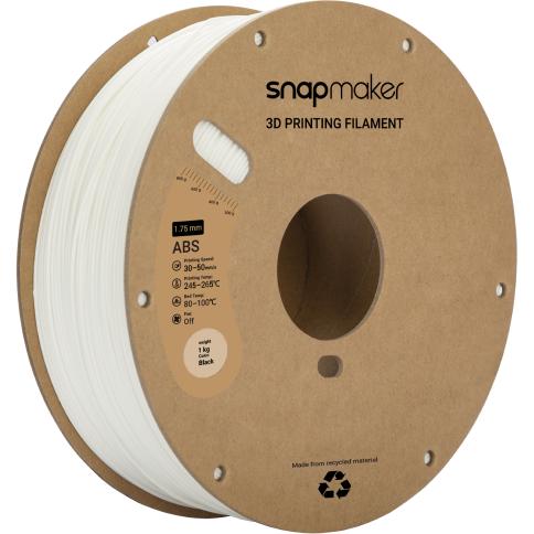 Snapmaker ABS Weiss 1kg (ABS, 1000 g, Weiss), 3D Filament, Weiss
