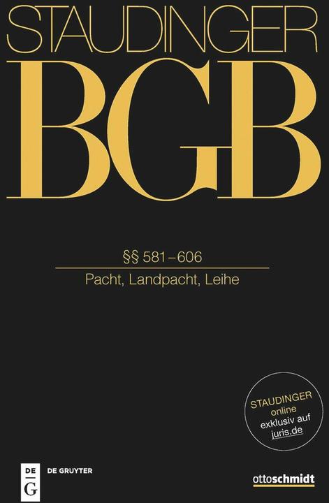 Immagine prodotto Staudinger BGB 581-606. (Pacht, Landpacht, Leihe) (Tedesco, Renate Schaub, Ulrich Jeinsen, Martin Illmer, 2024)