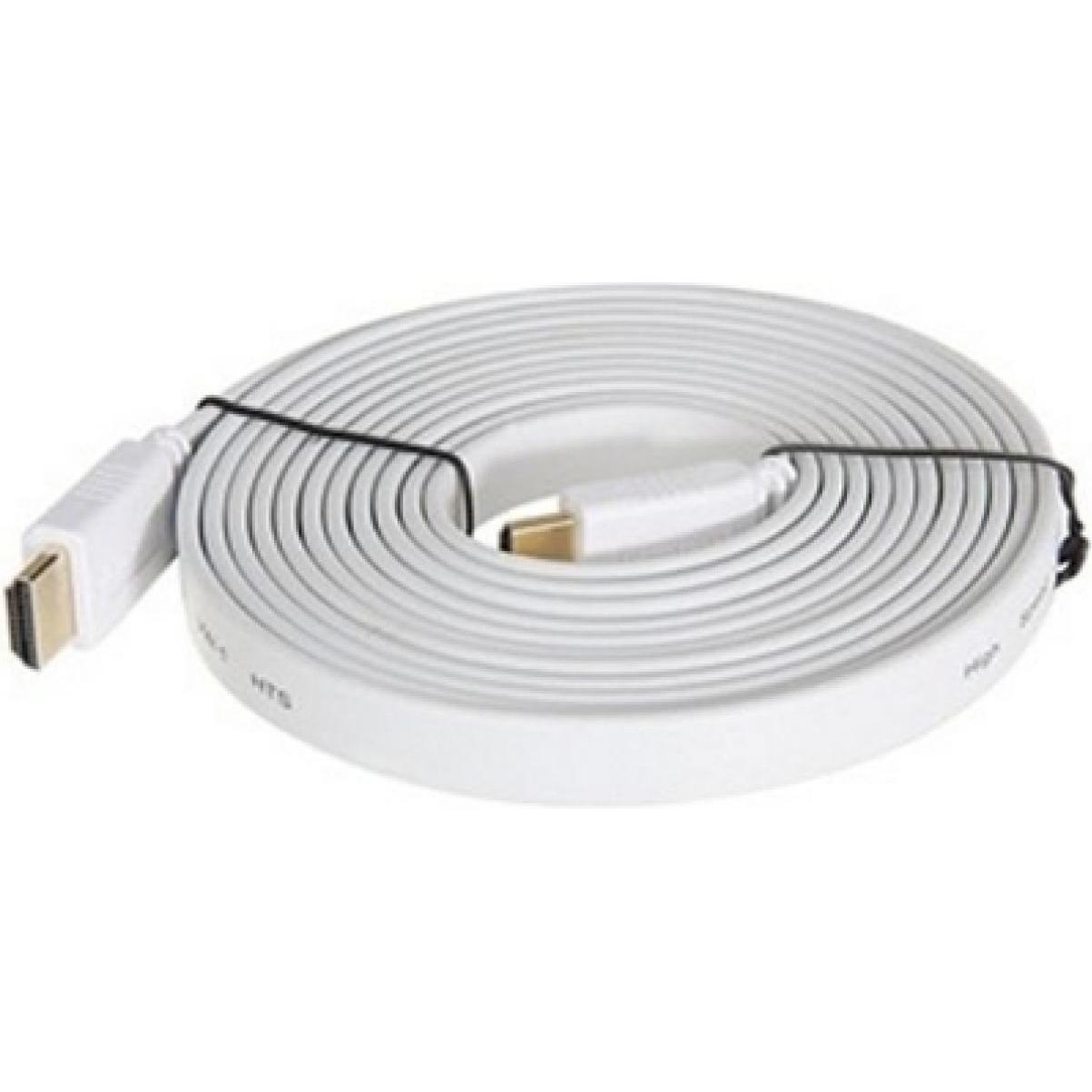 PowerGuard HDMI 1.4 Flachband Kabel 3m 3D 2160p 4K vergoldet (HDMI), Video Kabel