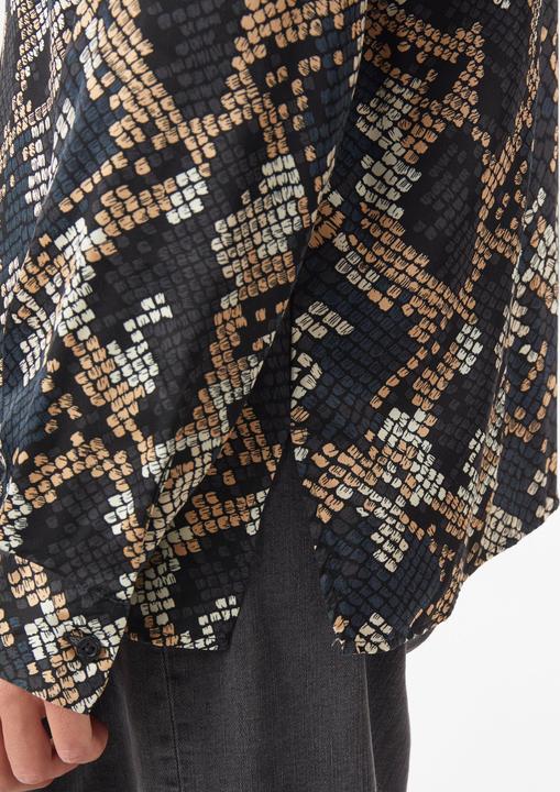Immagine prodotto Comma Bluse Hemdbluse aus Viskosesatin mit Animal-Print (36)