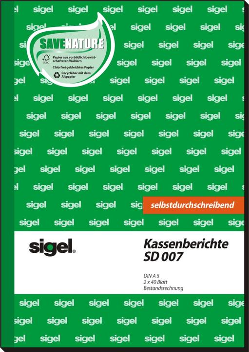 Nährwerte und Zutaten Sigel SD007 Geschäftsformular (80 x)