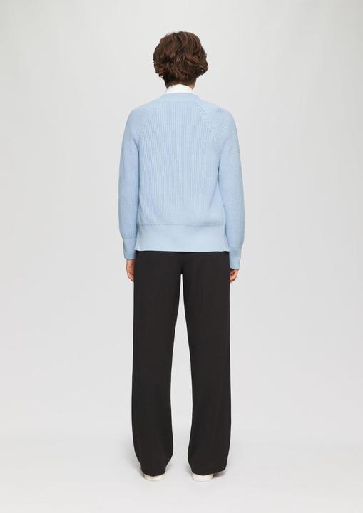 Produktbild s.Oliver Strickjacke Strickjacke mit Raglanärmeln und Rippbündchen (44)