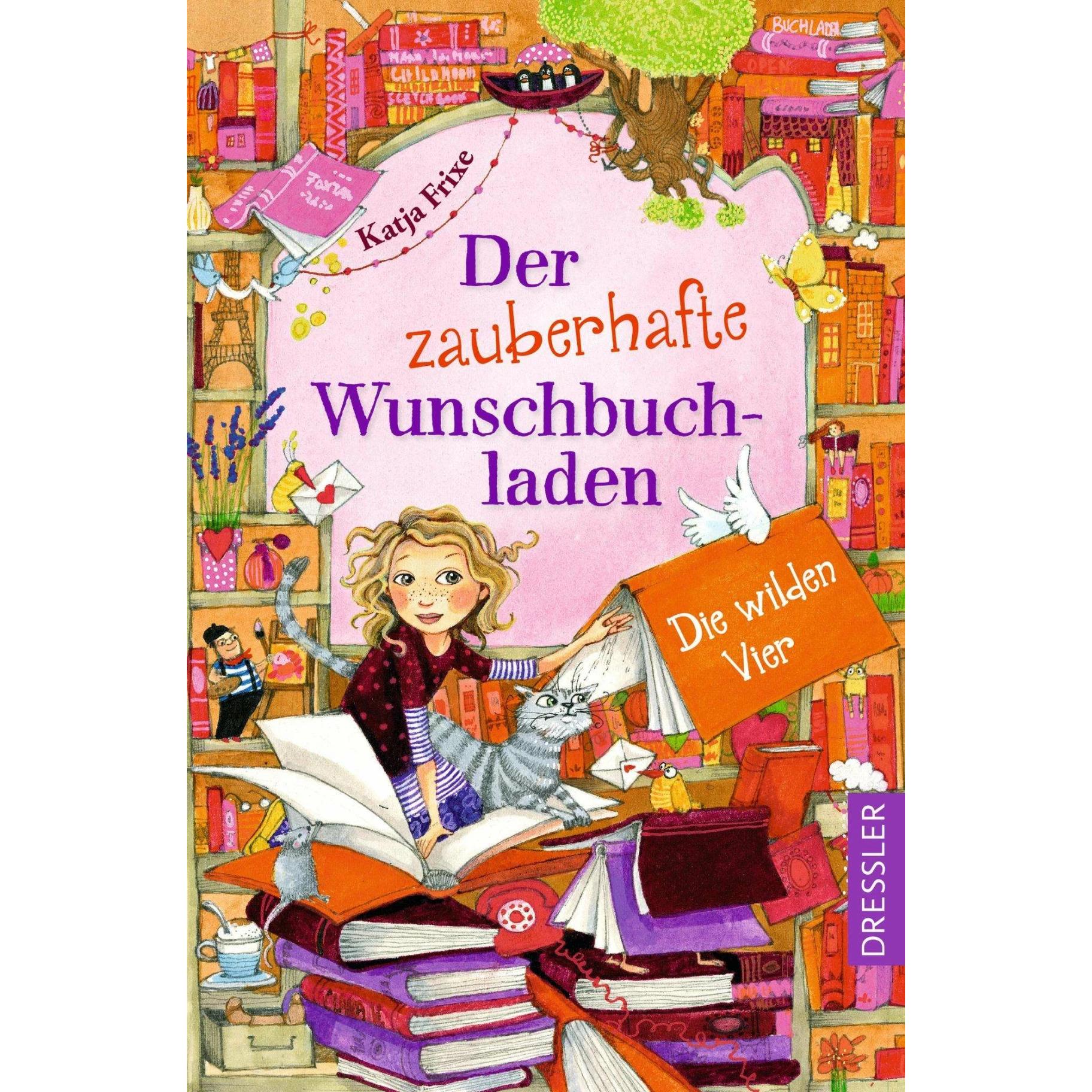 Der zauberhafte Wunschbuchladen 4. Die wilden Vier!, Kinderbücher von Florentine Prechtel, Katja Frixe