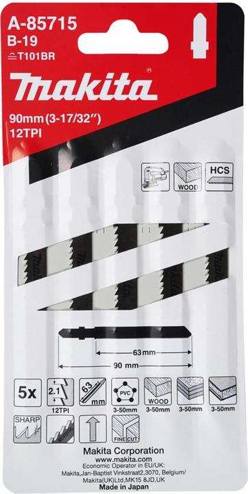 Image du produit Makita Lame de scie sauteuse B-19 A-85715 5