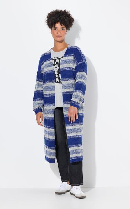 Image du produit Janet & Joyce Strickjacke, extra lang, offene Form, Blockstreifen (50, 52)