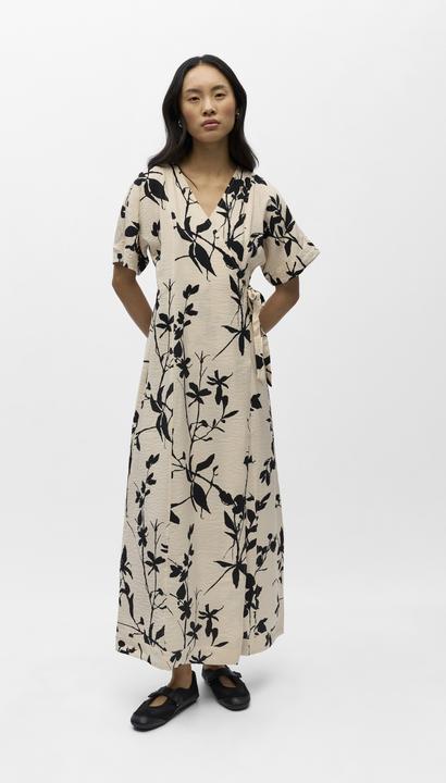 Image du produit Object Kurzärmeliges Wickel Maxikleid (40)