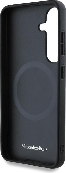 Actual product image Mercedes Leather Debossed Lines MagSafe case for Samsung Galaxy S25+ - black (Samsung Galaxy S25+)
