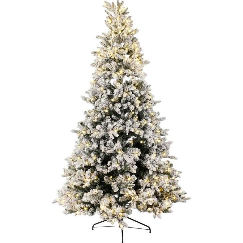 Thumbnail - DKD Home Decor, Weihnachtsbaum, Weihnachtsbaum Weiss grün Polyäthylen Verschneit 140 x 140 x 210 cm (210 cm)