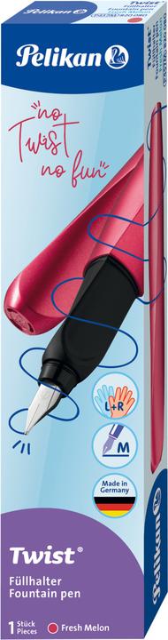 Produktbild Pelikan Füller Twist Fresh Melon M f.Rechts-& Linkshänder (Rot, 1 x)