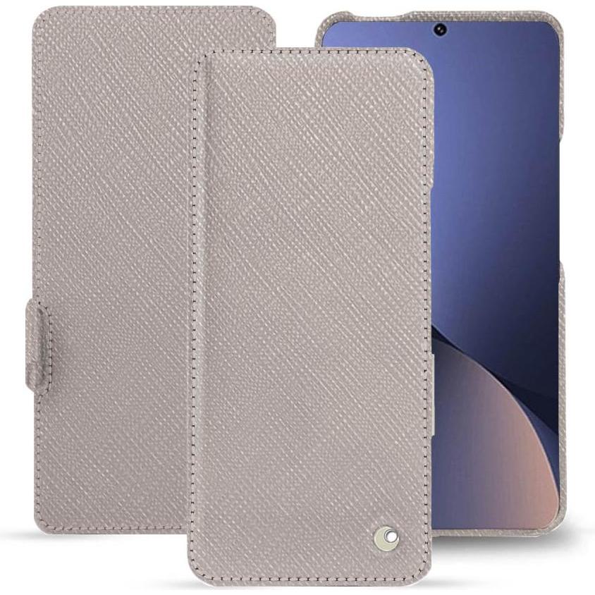 Noreve Lederschutzhülle horizontal (Xiaomi 12 Pro), Smartphone Hülle, Beige