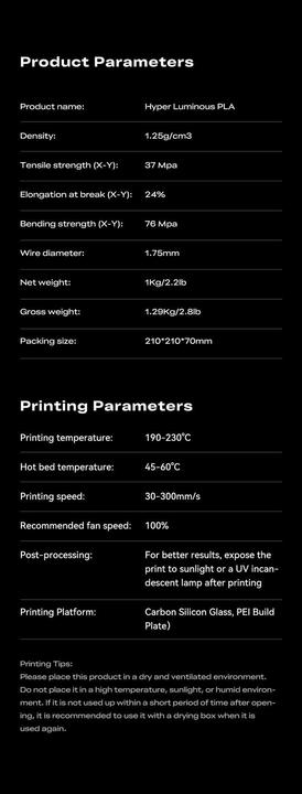 Produktbild Creality Filament PLA Luminous Blau 1.7 mm 1.29 kg (PLA, 1290 g)