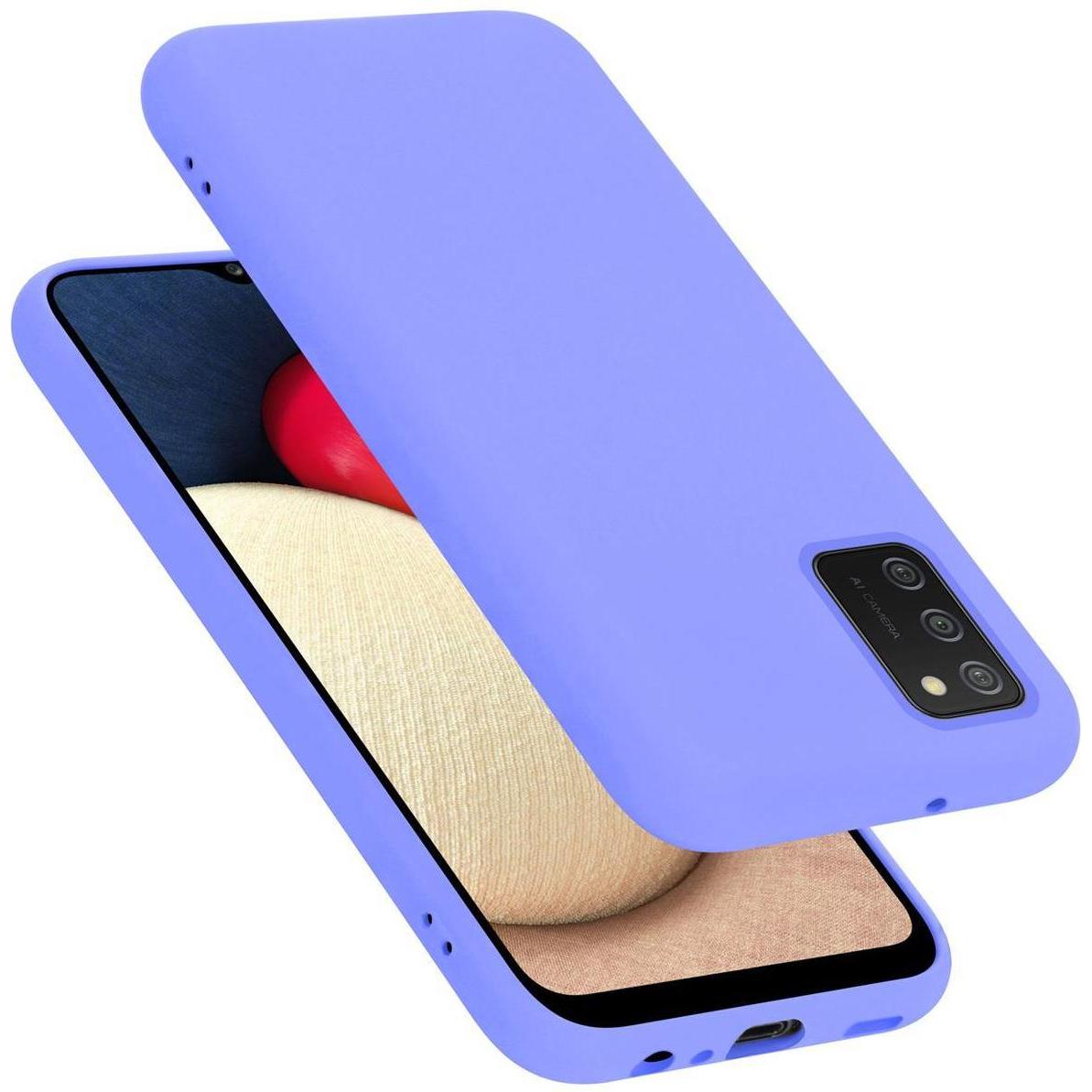 Cadorabo TPU Liquid Silicone Case Cover (Samsung Galaxy A02s), Smartphone Hülle, Violett