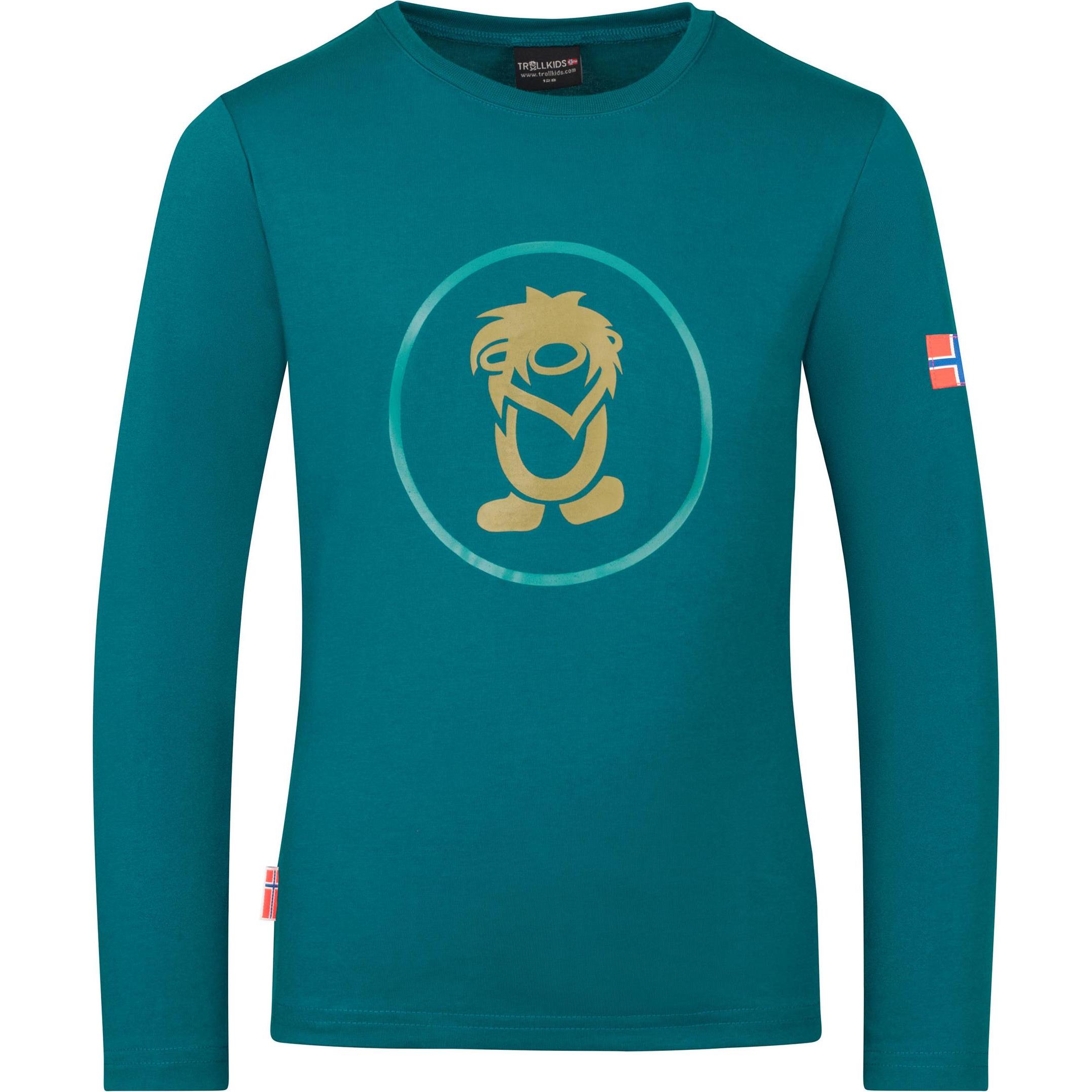 Trollkids, Jungen, Shirt, Kids Troll Longsleeve, Türkis, (110)