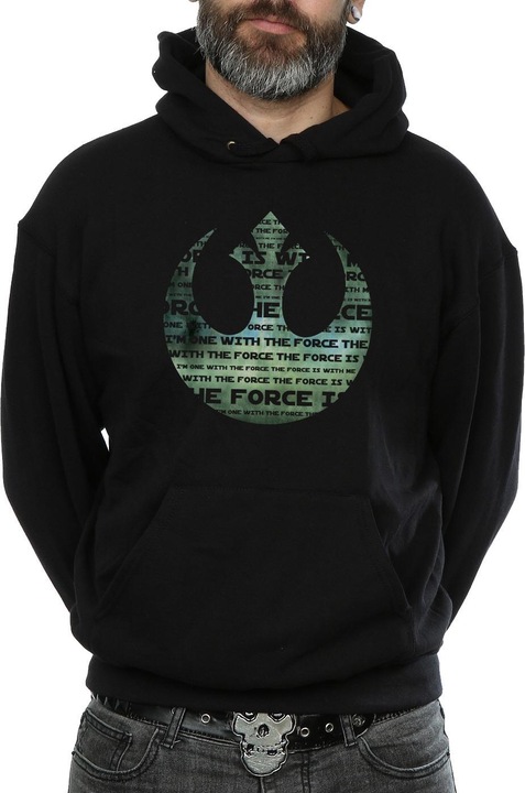 Produktbild Star Wars Rogue One I'm One With The Force Alliance Emblem Green Kapuzenpullover (XL)