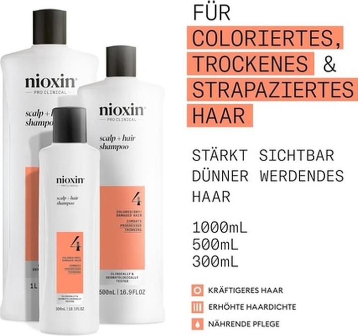 Actual product image Nioxin Scalp + Hair System 4 Shampoo (300 ml, Liquid shampoo)