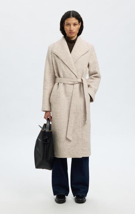 Actual product image Selected Femme Slfrosa Boucle Wool Blend Coat Noos (40)