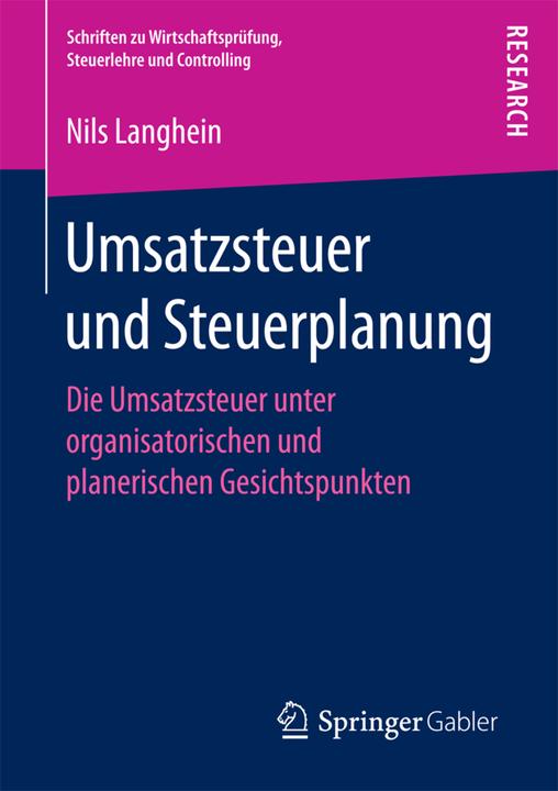 Produktbild Umsatzsteuer und Steuerplanung (Deutsch, Dr. Nils Langhein, 2017)