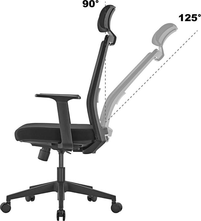 Produktbild Ergo Office Premium Ergonomischer Bürostuhl mit hoher Rückenlehne max. 150kg ER-425