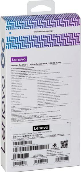 Nährwerte und Zutaten Lenovo Go (20000 mAh, 65 W, 74 Wh)