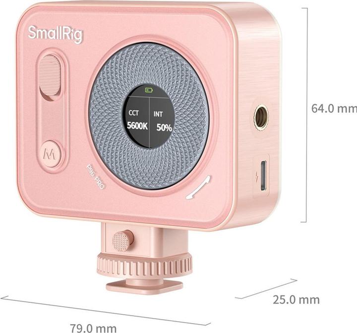 Productafbeelding SmallRig Vibe P96 Pro mini LED videolamp (Roze) 4786 (Videolicht)