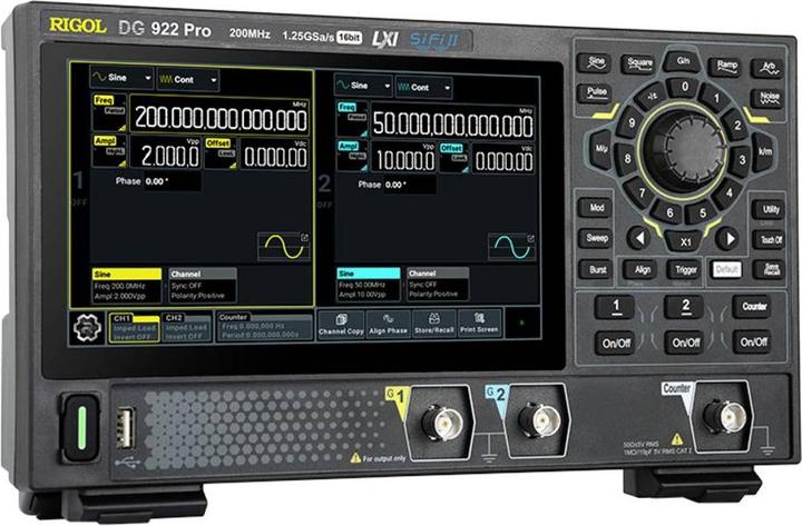 Produktbild Rigol DG912 Pro Funktionsgenerator netzbetrieben 1 µHz - 150MHz 2-Kanal Sinus, Rechteck, Rampe, Pul
