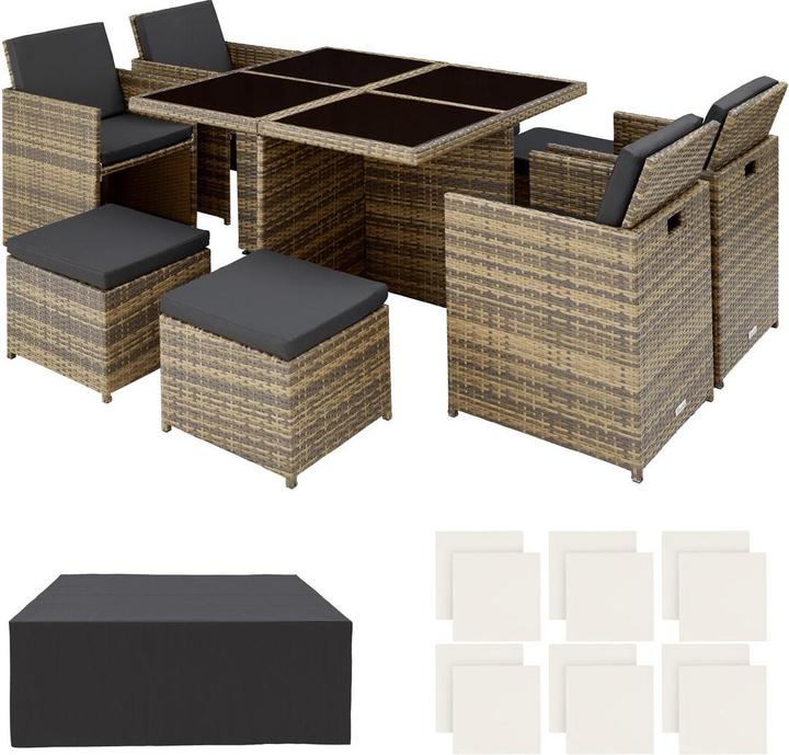 Produktbild tectake Aluminium Rattan Sitzgruppe Manhattan