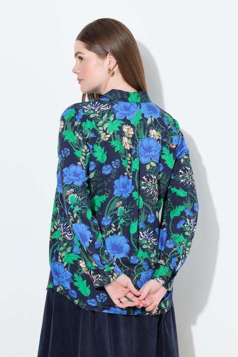 Actual product image Ulla Popken Country Floral Print Long Sleeve Button Down Blouse (42, 44)