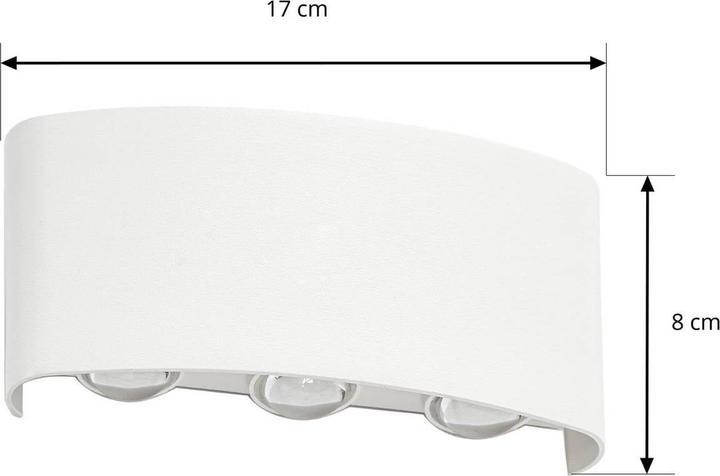 Image du produit Lindby LED-Aussenwandleuchte Ithan, 3-flg., weiss, 17cm (IP54)