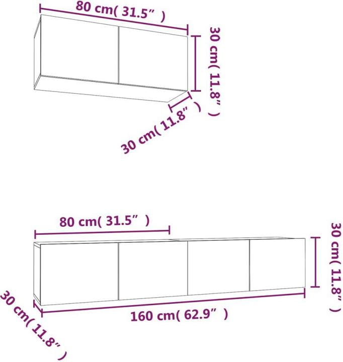 Produktbild VidaXL Hadley (80 x 30 x 30 cm)