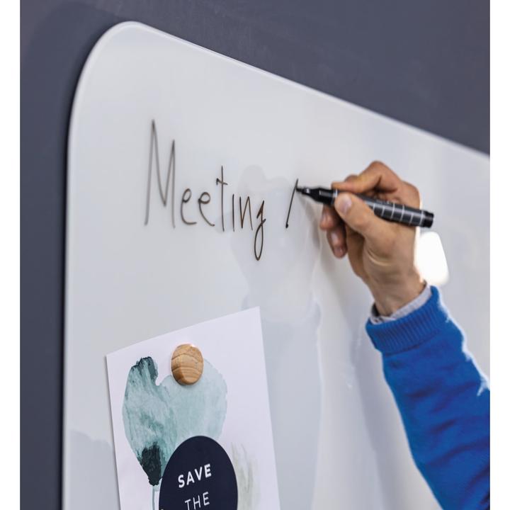 Produktbild Sigel Glas-Whiteboard Artverum mit abgerundeten Ecken weiss (180 x 120 cm)