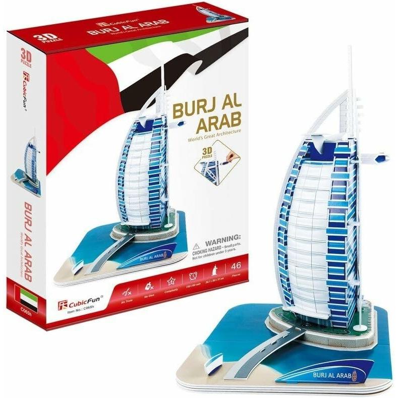 Cubicfun Puzzle 3d Budynek Buraj Al. Arabia (46 pezzi)