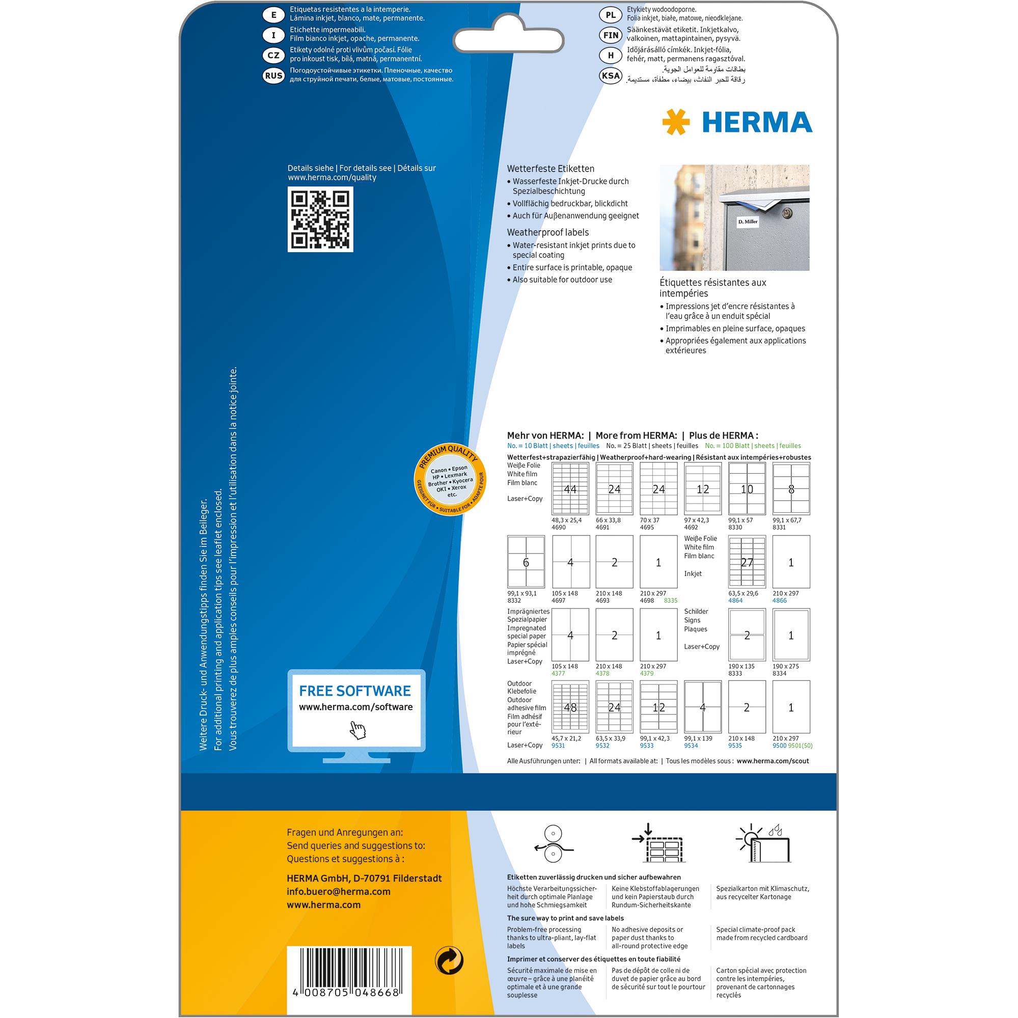 Thumbnail - Herma, Etiketten, Inkjet Etiketten