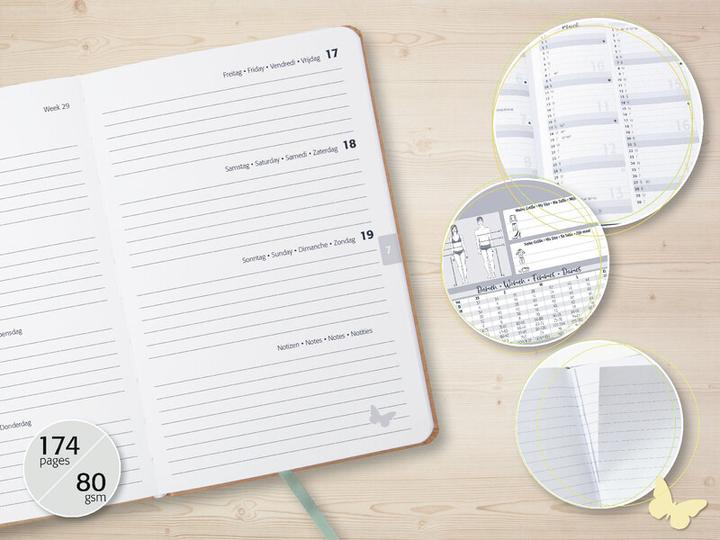 Immagine prodotto Sigel Agenda tascabile Jolie Pure (Tedesco, Francese, Inglese, Olandese)