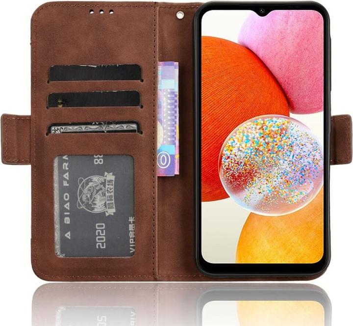 Actual product image Cover-Discount Galaxy A15 - Case with many card slots brown (Samsung Galaxy A15)