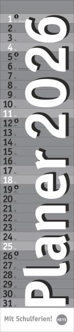 Langplaner, silber 2026 (11 x 49 cm)