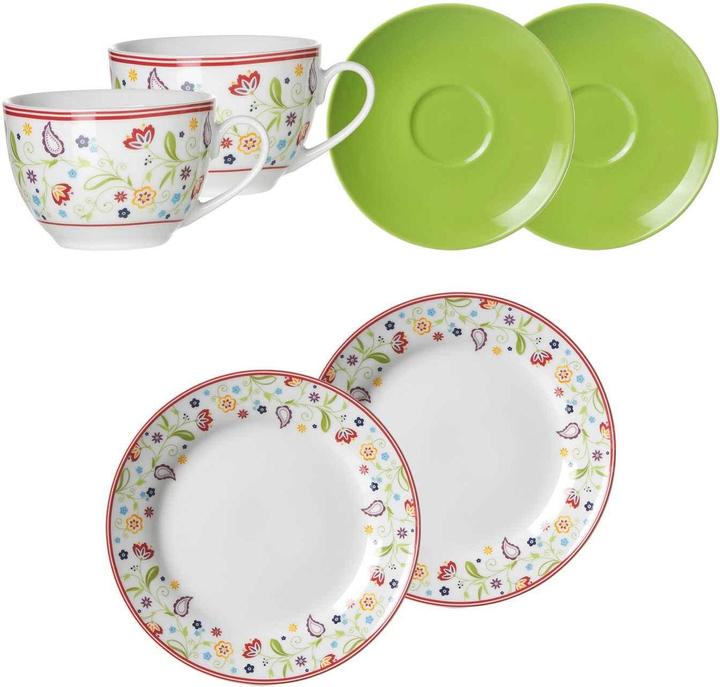 Ritzenhoff & Breker DOPPIO Service de table 8 pcs, Vaisselle, Service, Rond, Porcelaine, Rouge, 596717 Ritzenhoff & Breker DOPPIO Service de table 8 pcs, Vaisselle, Service, Rond, Porcelaine, Rouge, 596717