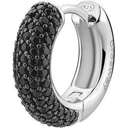 Brosway, Ohrringe, Silberner Einzelohrring mit Zirkonen Mystery Black Fancy Fmb123