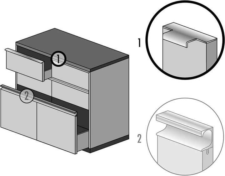 Actual product image Werkstarck Handle strip profiles with profile depth 37 mm